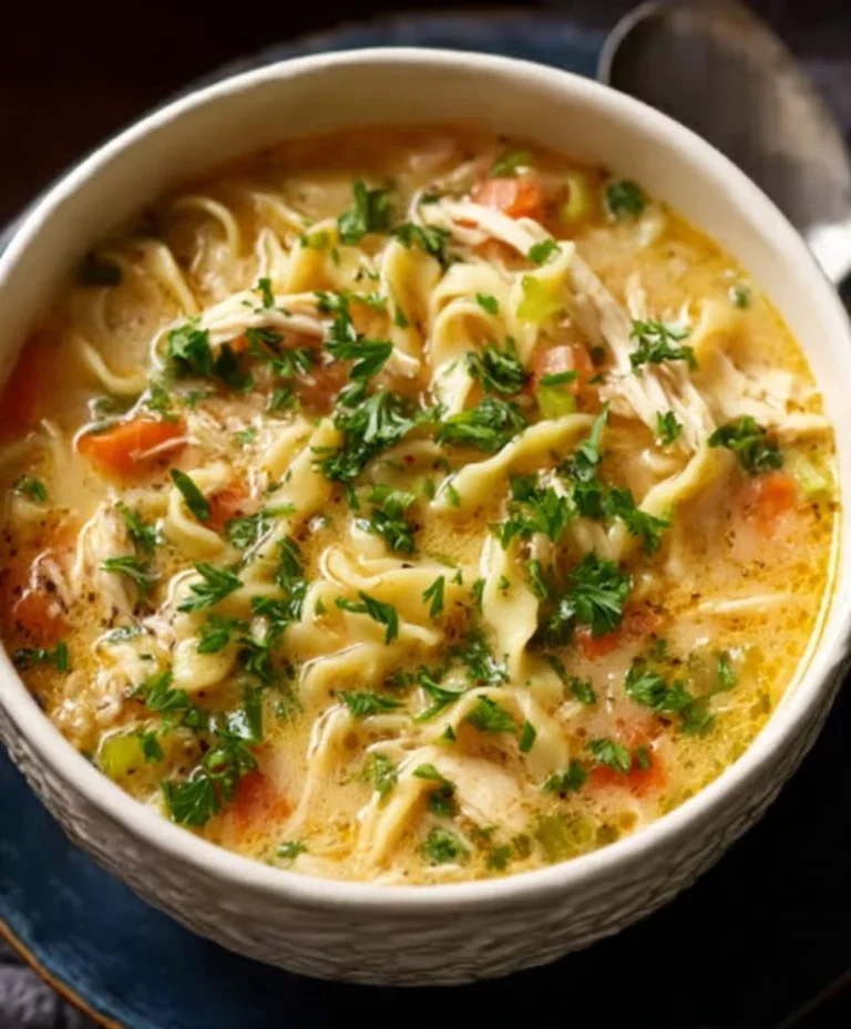 Creamy Crack Chicken Noodle Soup – Easy Recipe