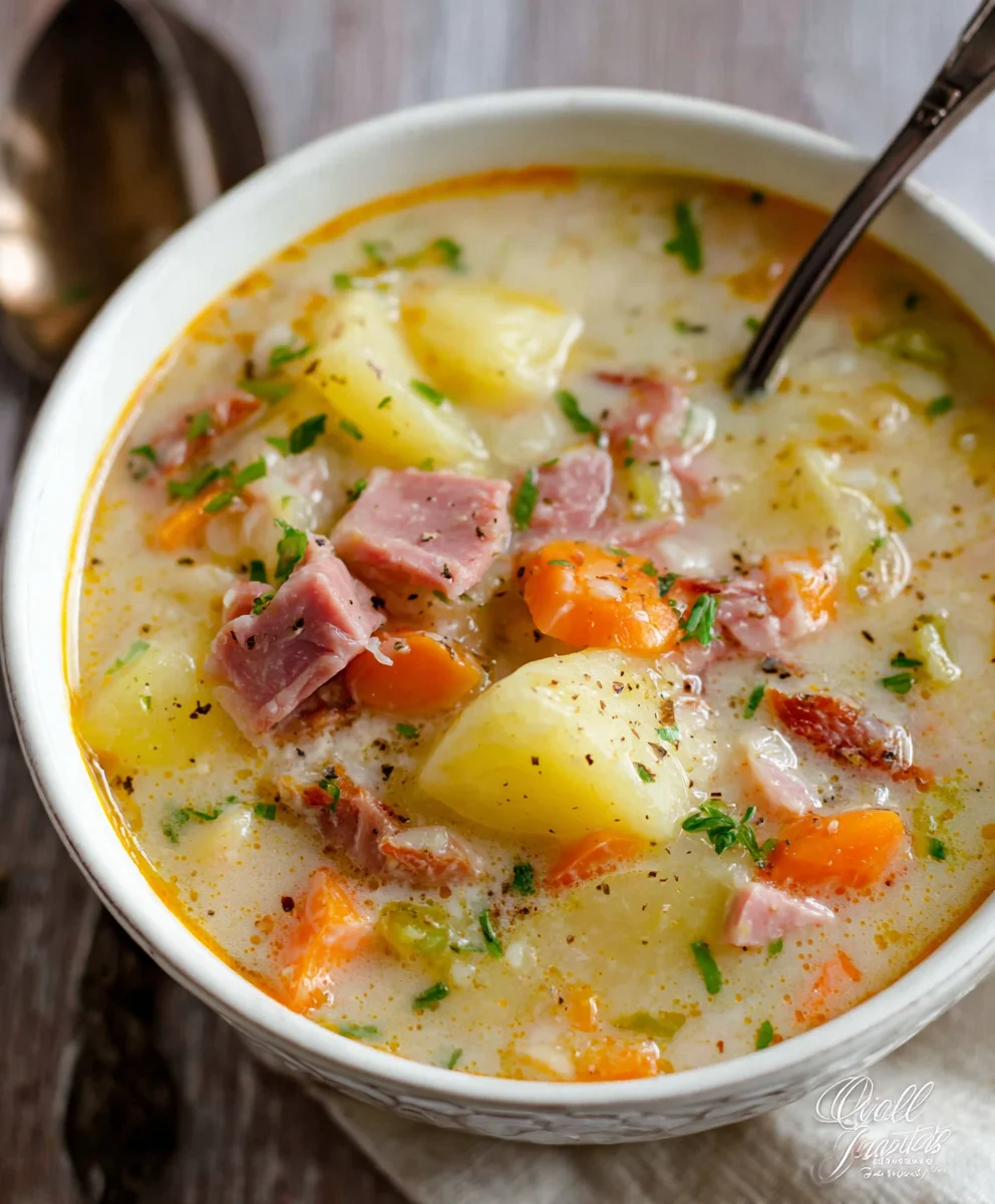 Hearty Beef Beef Ham Potato Soup - Easy & Delicious