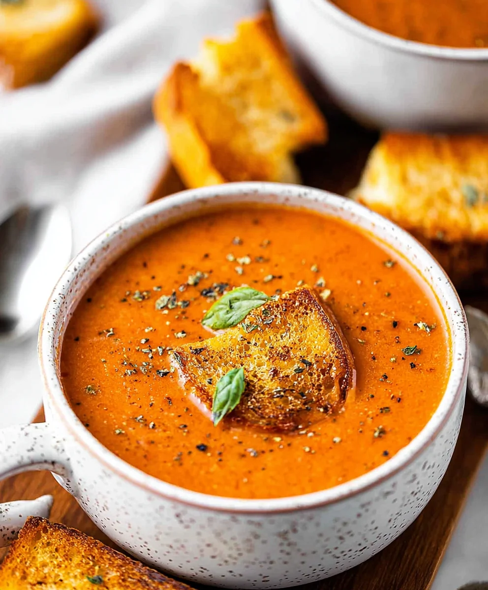 Easy Roasted Tomato Basil Soup Recipe