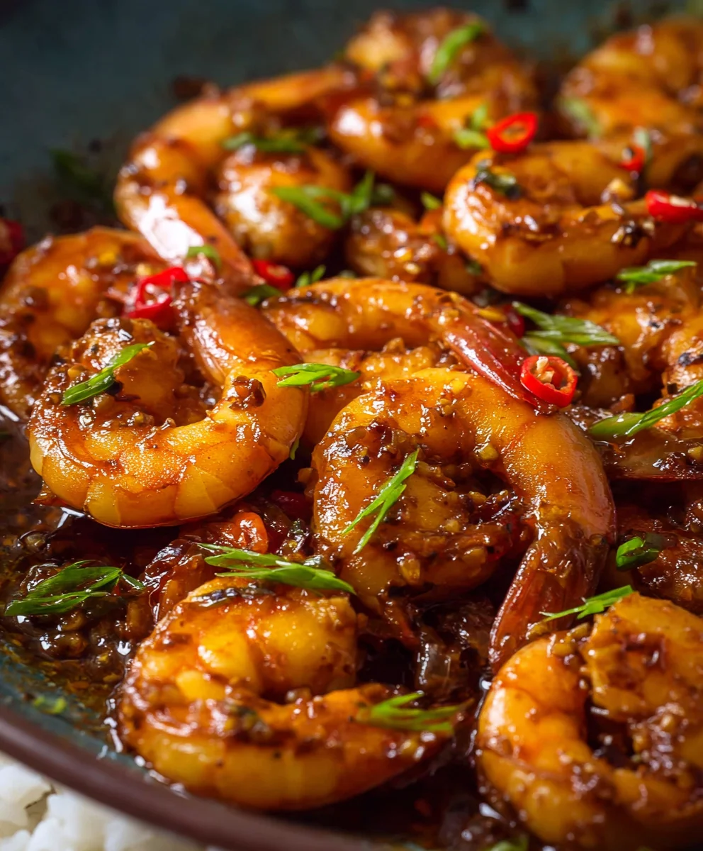 Spicy Asian Chilli Garlic Prawns Recipe