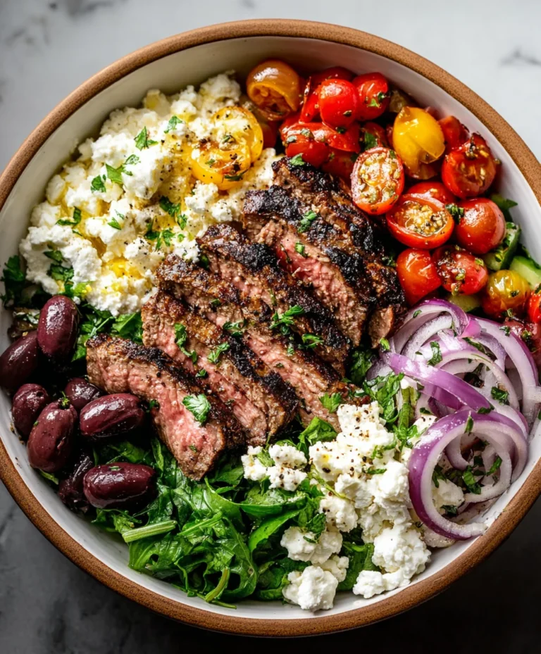 Mediterranean Beef Steak Bowl- Easy & Flavorful