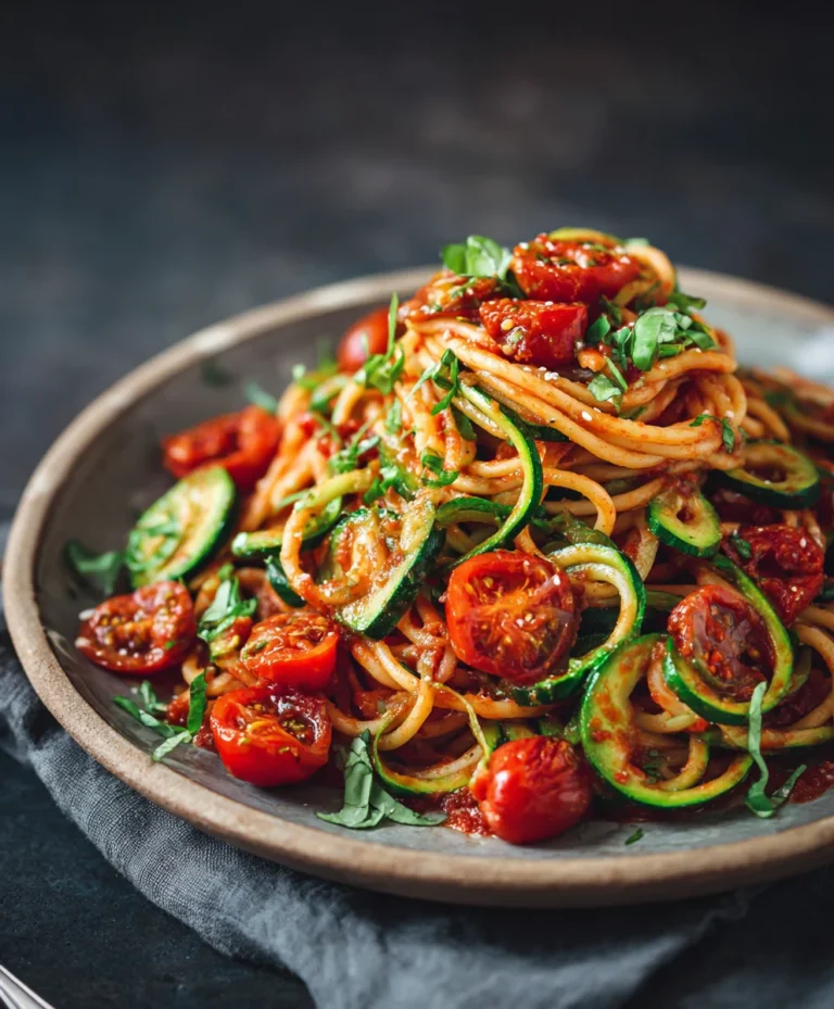 Healthy Tomato Zucchini Pasta Recipe