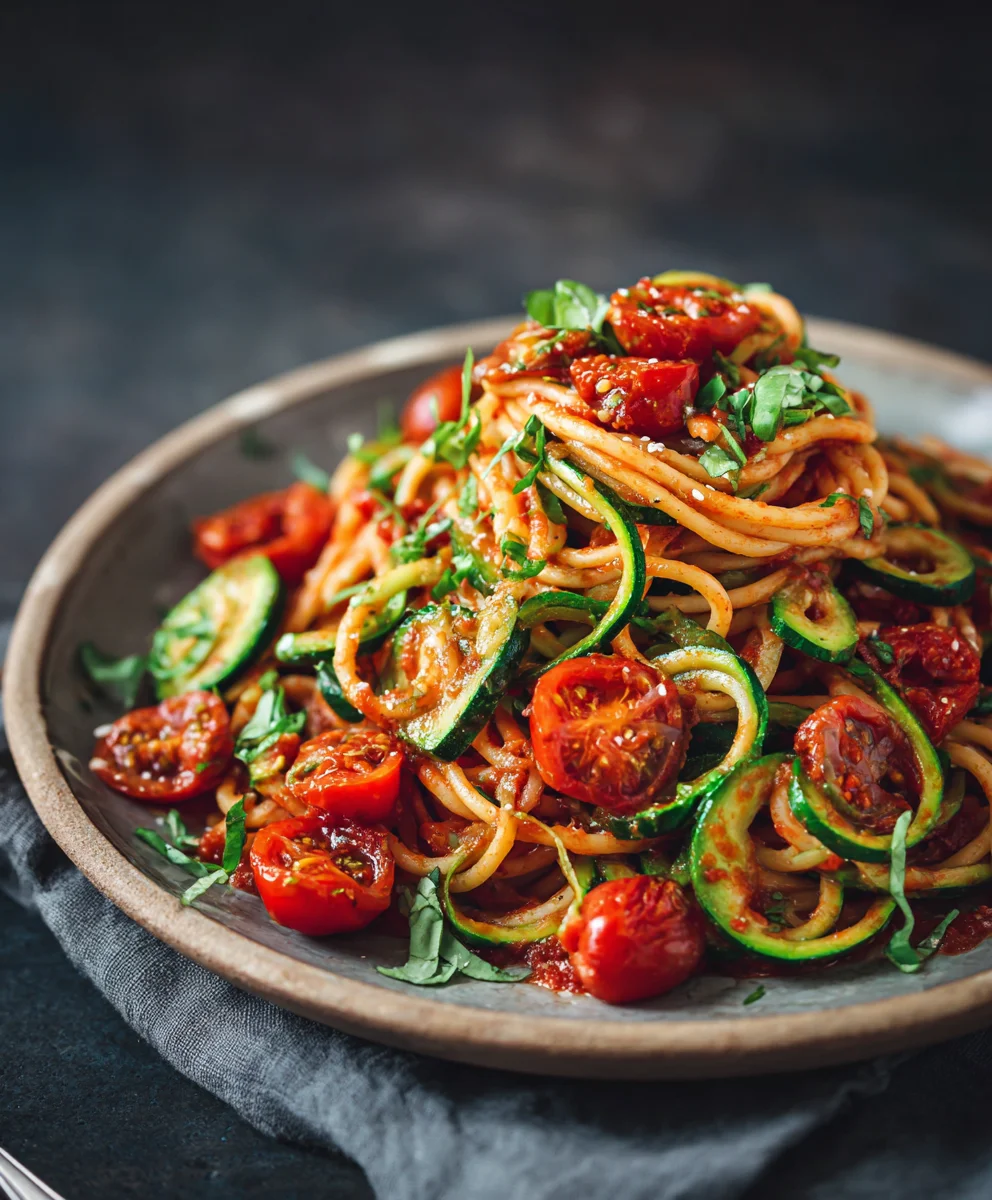 Healthy Tomato Zucchini Pasta Recipe