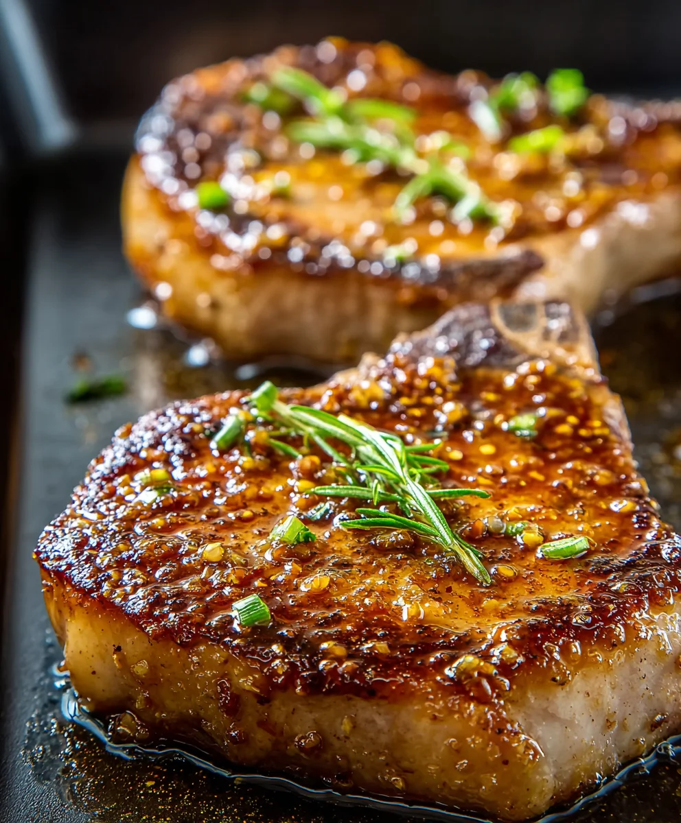 Easy Honey Mustard Beef Chops Oven Baked