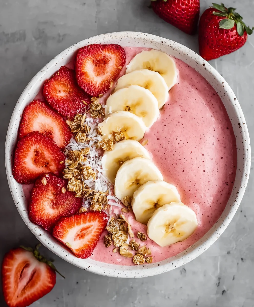 Strawberry Banana Smoothie Bowl - Easy & Delicious Treat