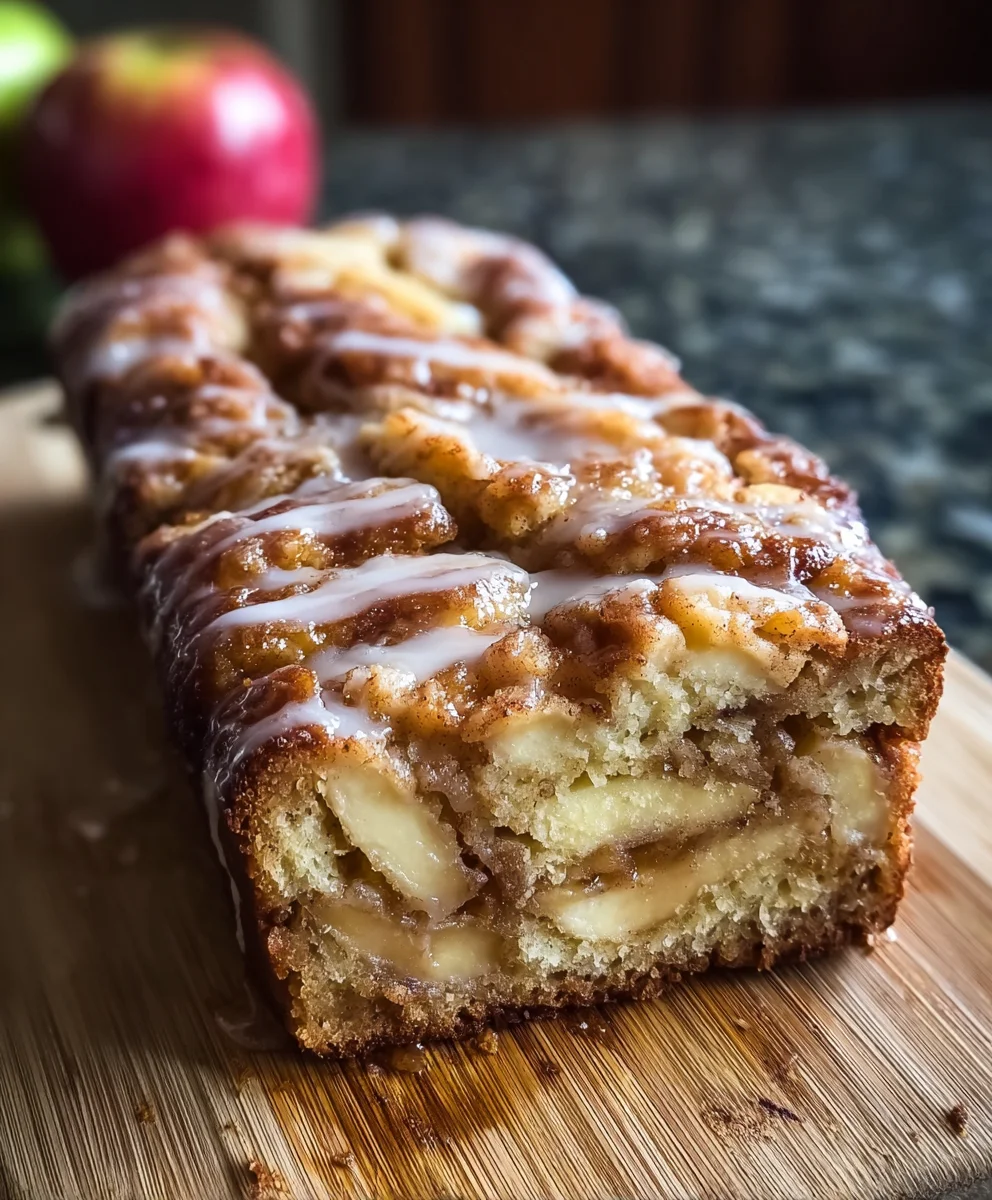 Cinnamon Apple Fritter Bread-Easy Quick Recipe