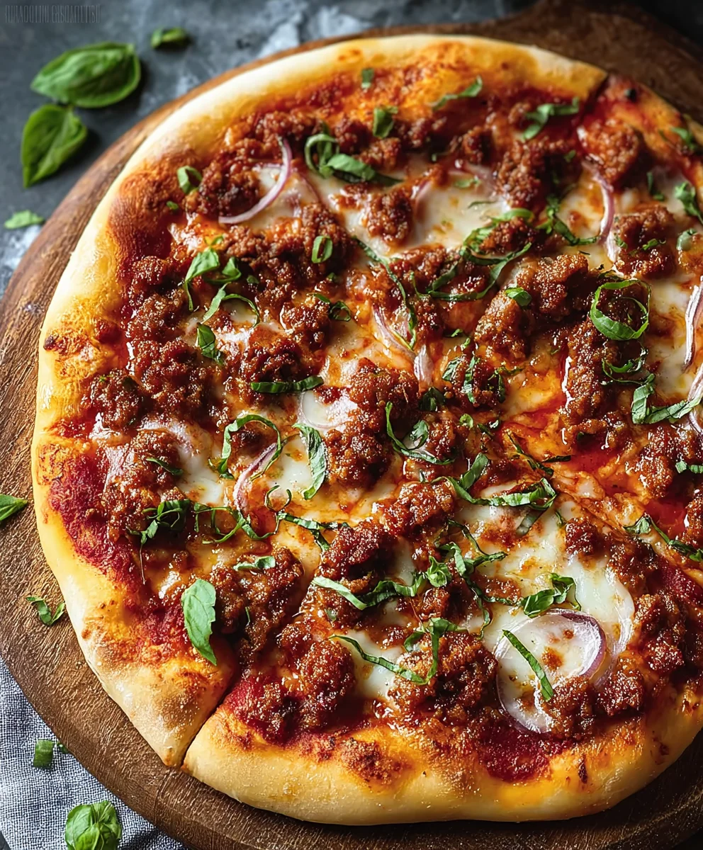 Spicy Beef Beef Chorizo Pizza - Easy Flavorful Recipe