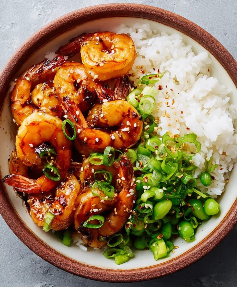 Easy Honey Garlic Shrimp Bowls-Quick & Flavorful