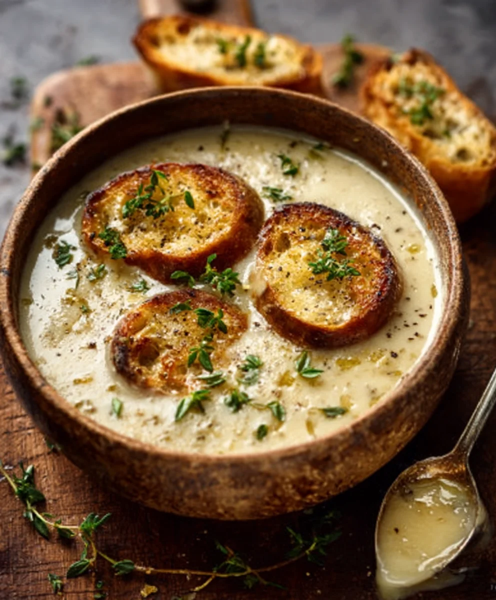 Country French Garlic Soup - Rich Flavor, Easy Recipe