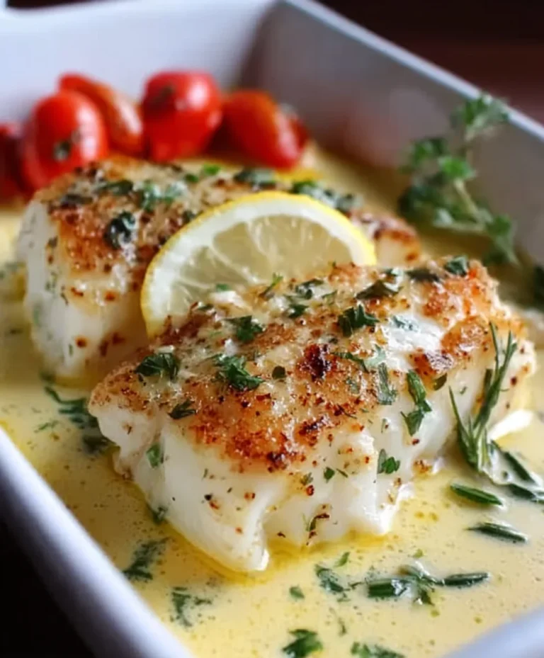 Easy Baked Cod Coconut Lemon Cream Sauce Recipe