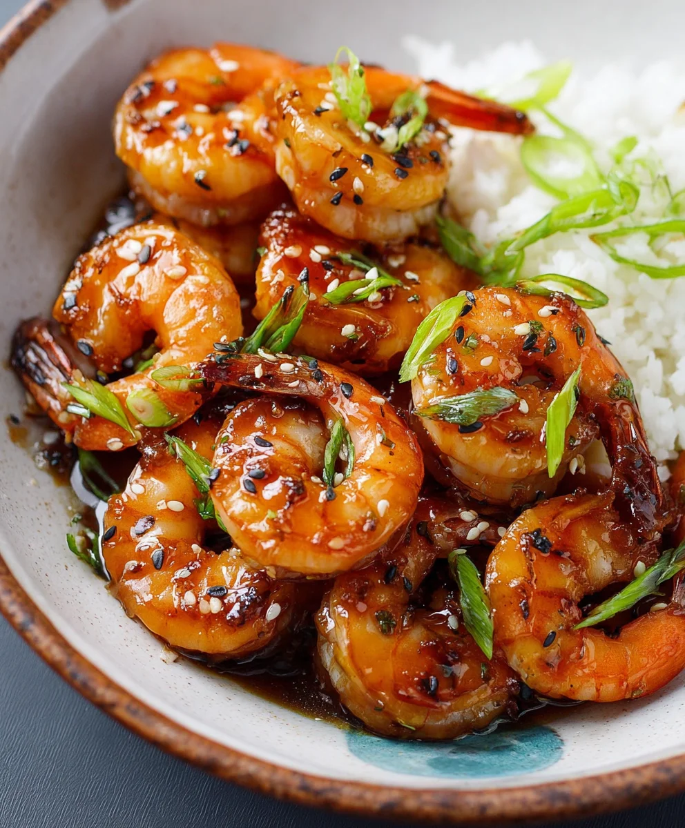 Easy Honey Garlic Shrimp Bowls-Quick & Flavorful