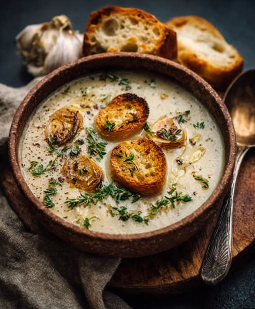 Country French Garlic Soup - Rich Flavor, Easy Recipe