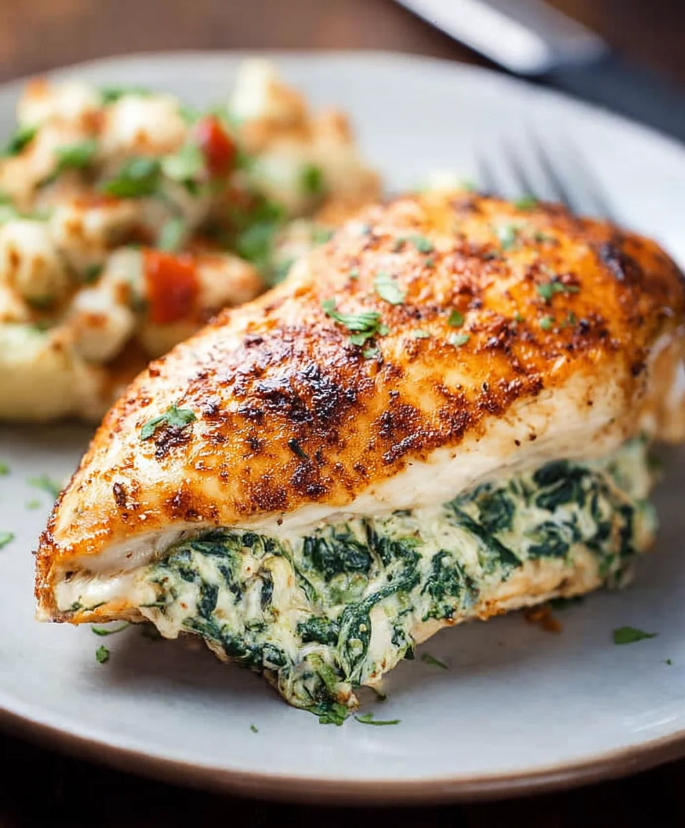 Spinach Stuffed Chicken Breasts-Easy Weeknight Meal