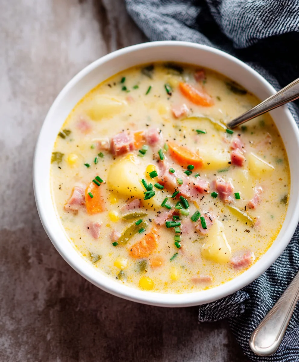 Beef-Beef Beef Ham and Potato Soup - Hearty & Delicious