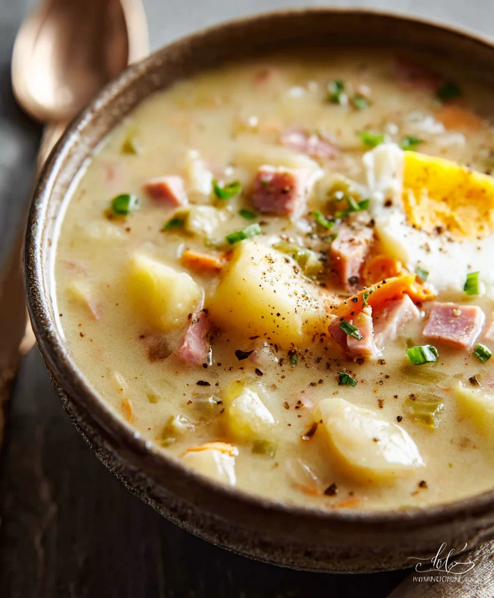 Hearty Beef Beef Ham Potato Soup - Easy & Delicious