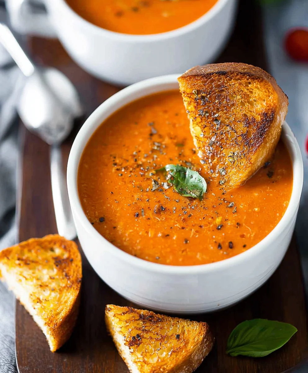 Easy Roasted Tomato Basil Soup Recipe
