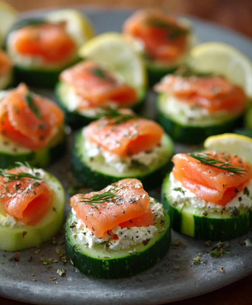 Cucumber Smoked Salmon Bites - Quick Appetizer