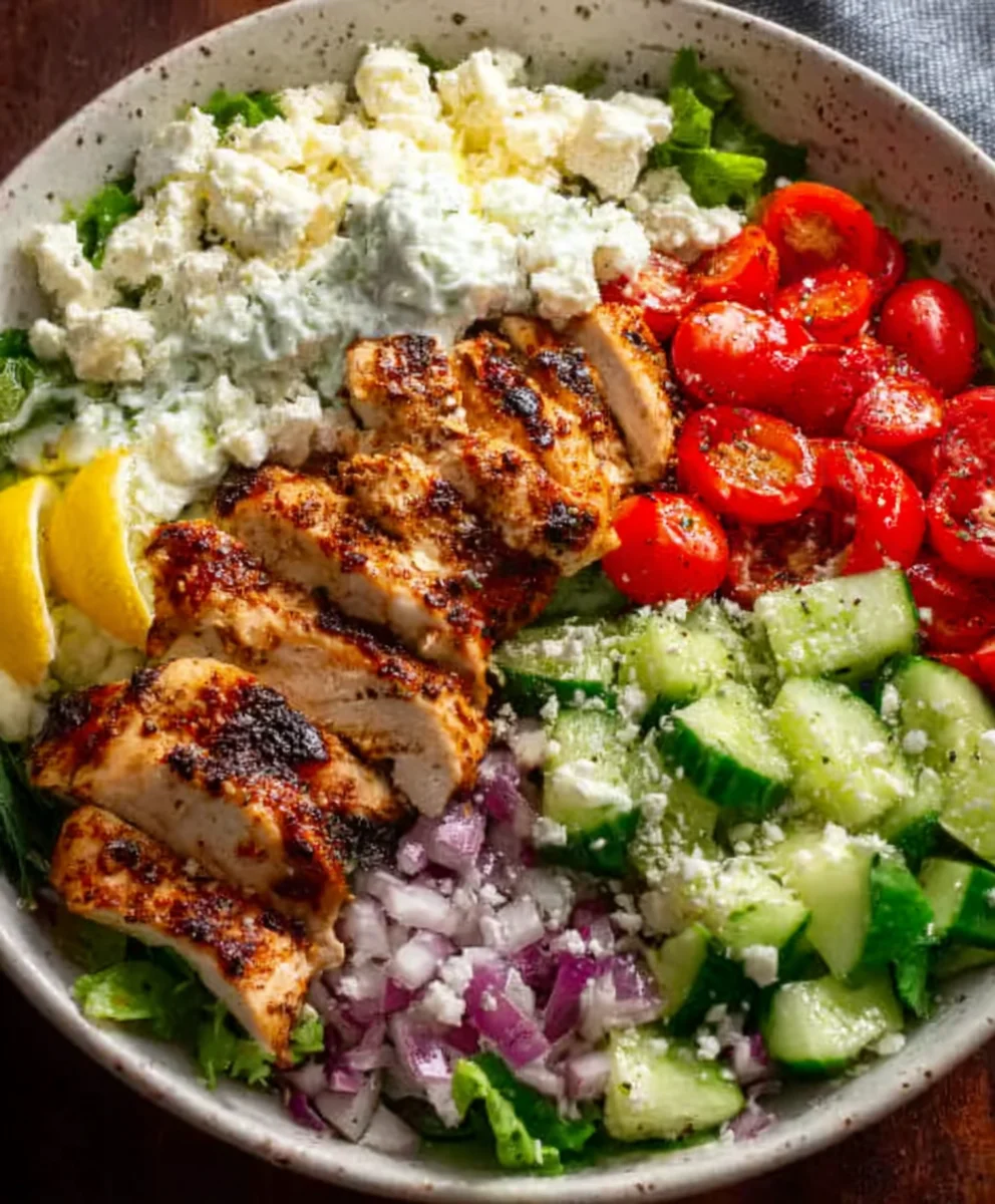 Easy Greek Chicken Bowls-Healthy Meal Prep