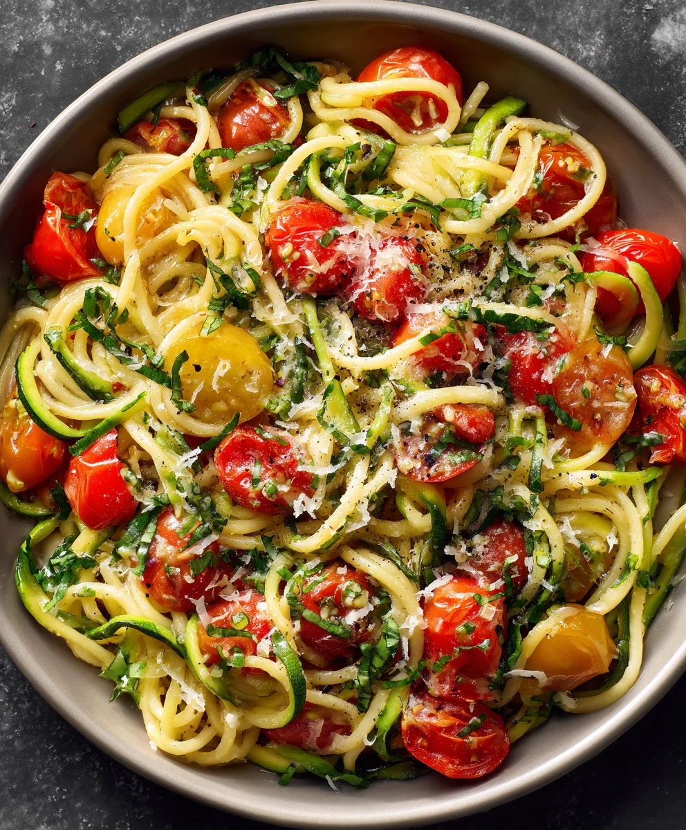 Healthy Tomato Zucchini Pasta Recipe