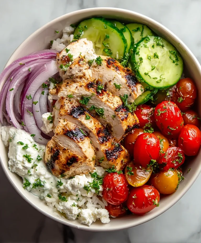 Greek Chicken Cottage Cheese Bowl- Easy Healthy Meal