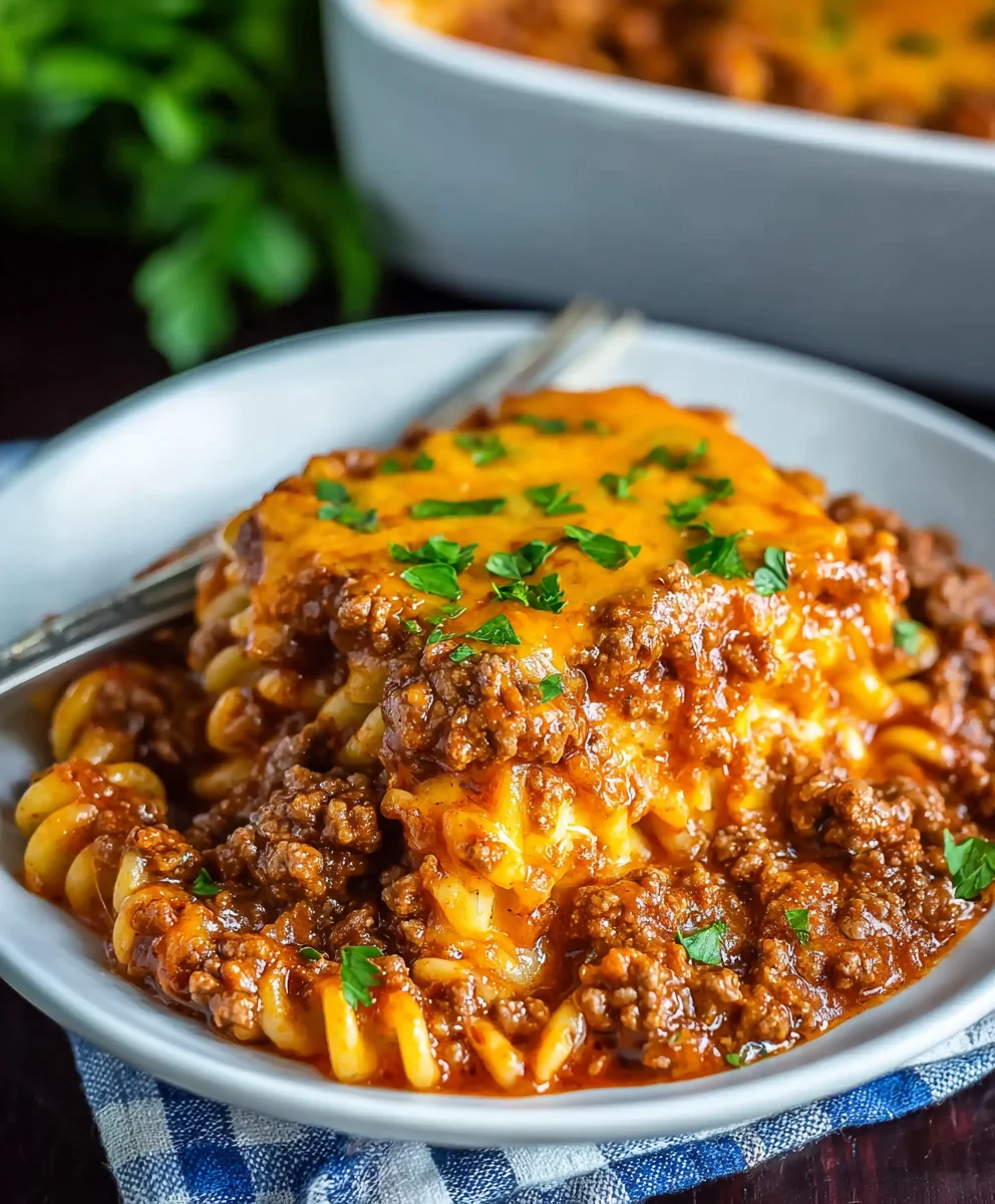 Quick Beef Sloppy Joe Casserole Recipe
