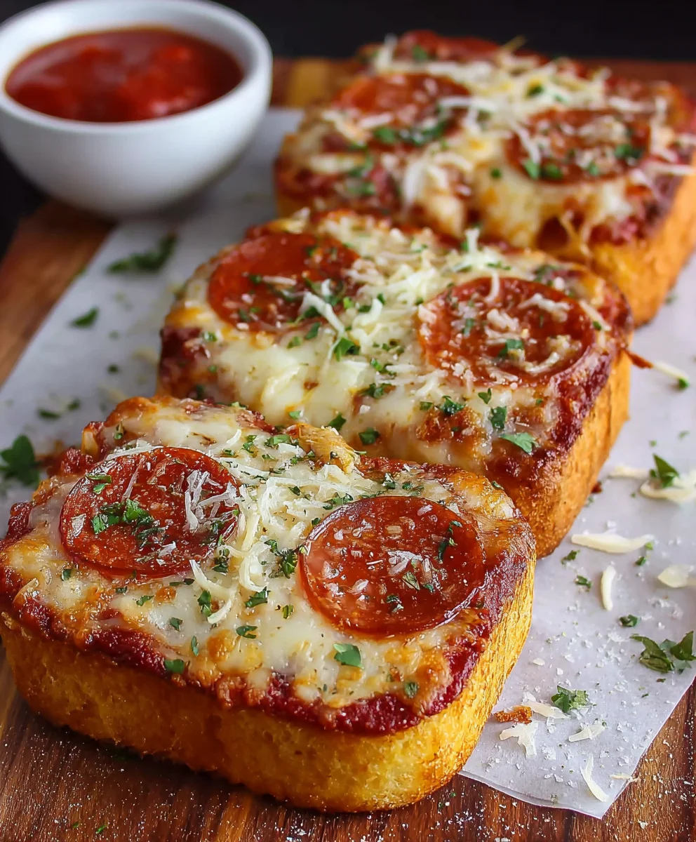 Texas Toast Garlic Bread Pizza-Easy Quick Recipe