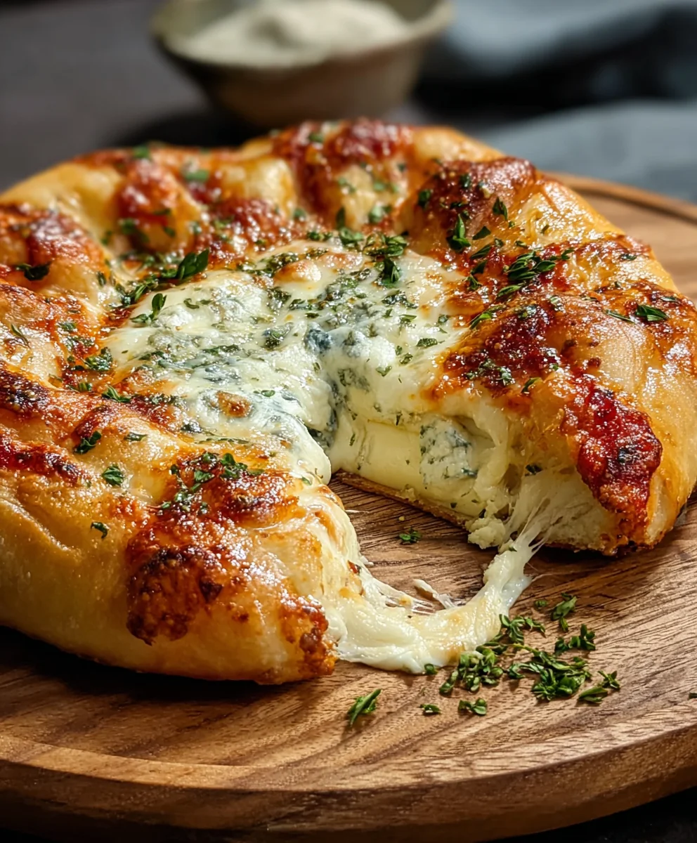 Gooey Stuffed Brie Pizza Recipe-Melted Cheese Delight