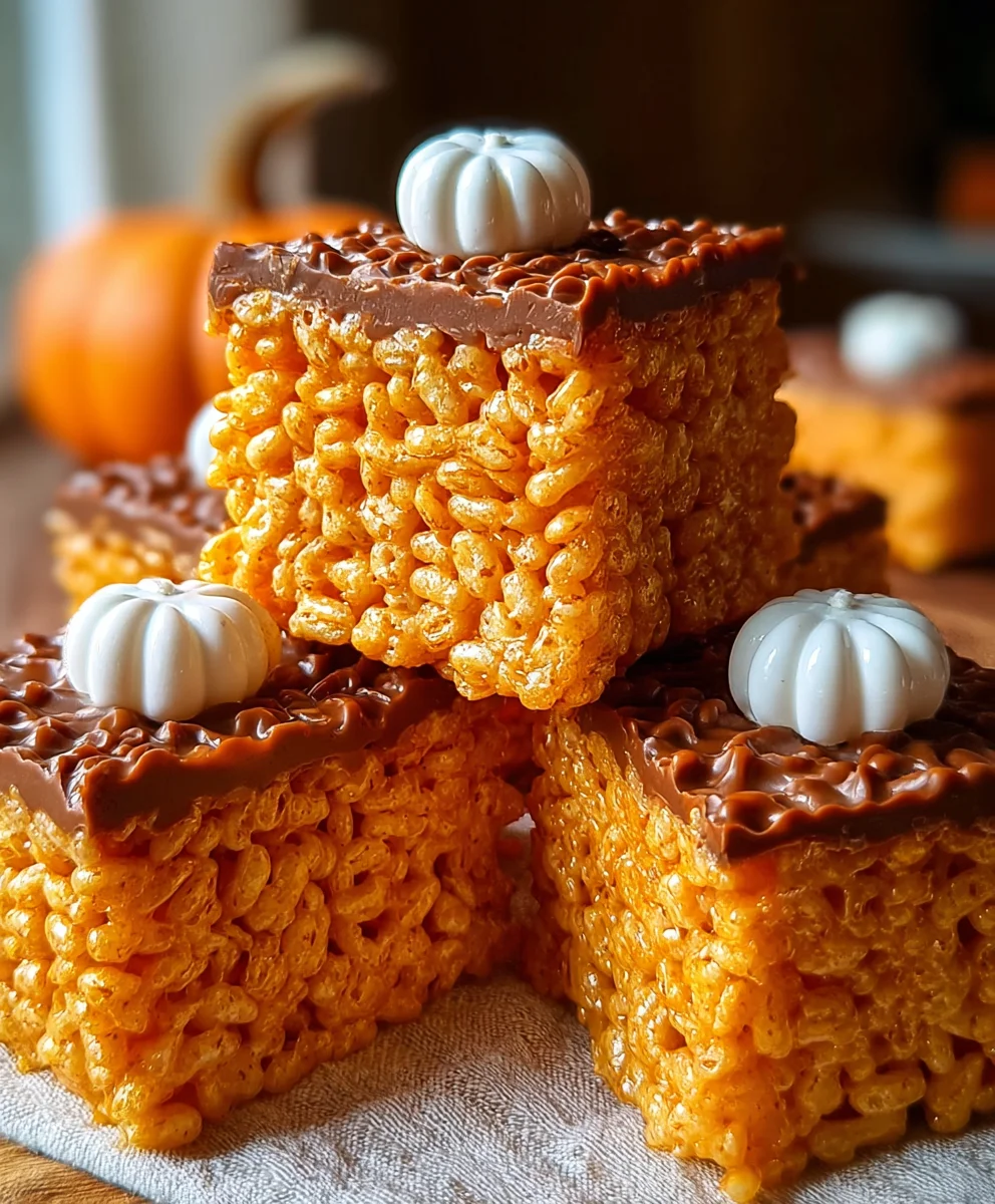 Easy Pumpkin Rice Krispie Treats - Fall Flavor Fun