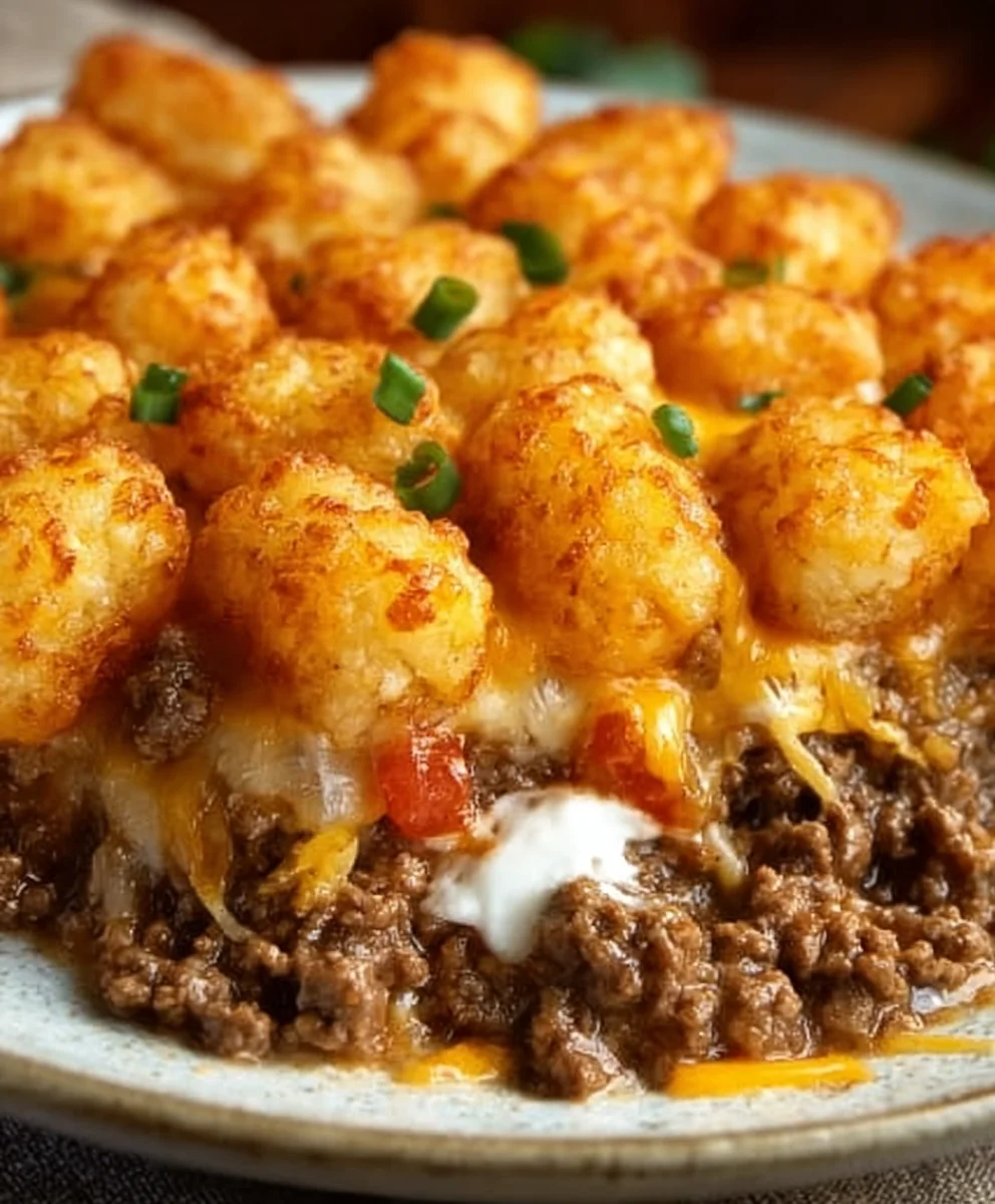 Easy Ground Beef Tater Tot Casserole Recipe