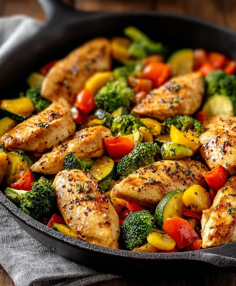Healthy Chicken Vegetable Skillet Dinner Recipe