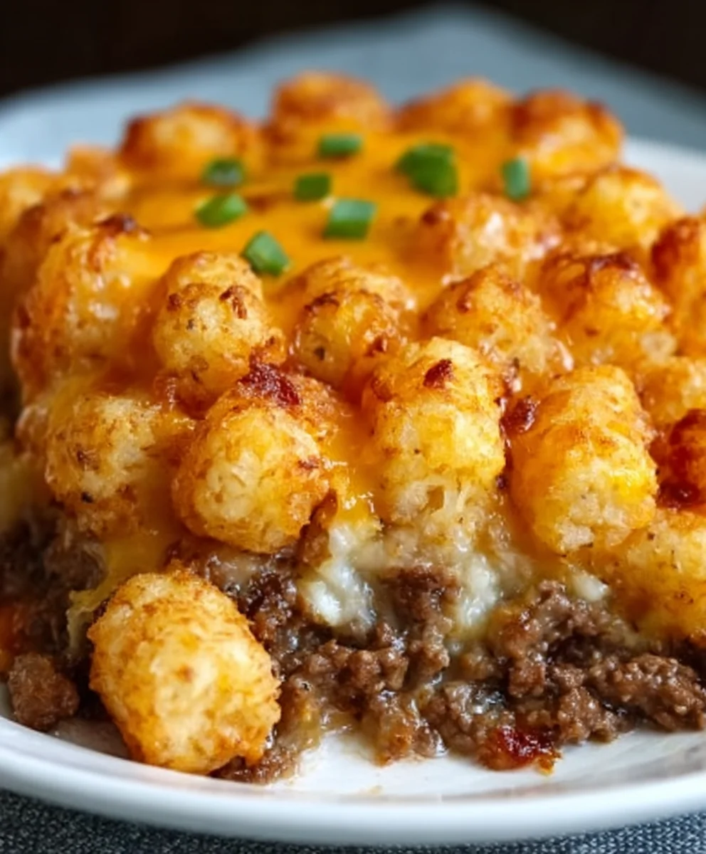 Easy Ground Beef Tater Tot Casserole Recipe
