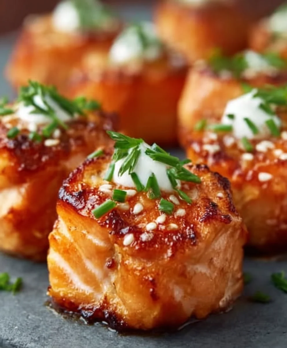 Bang Bang Salmon Bites-Spicy Sweet Seafood Delight