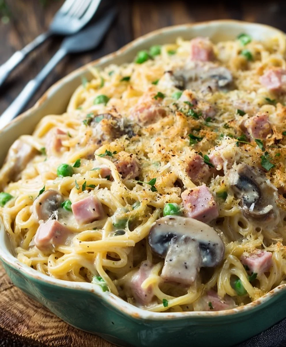 Beef Beef Ham Tetrazzini Recipe-Deliciously Savory Comfort Food