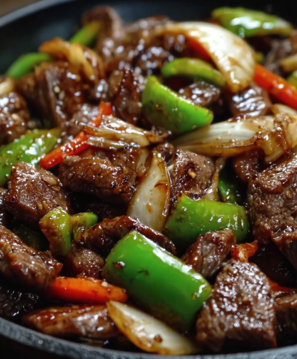 Chinese Pepper Steak Recipe-Sizzling Beef & Onions