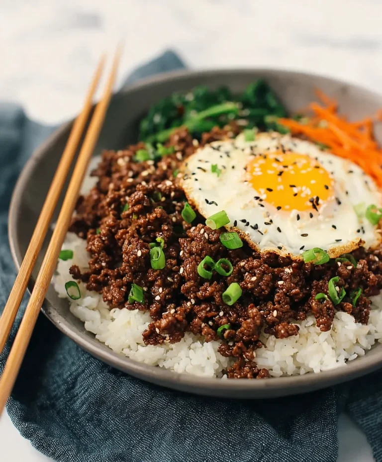 Quick Korean Ground Beef Bowl Easy Recipe