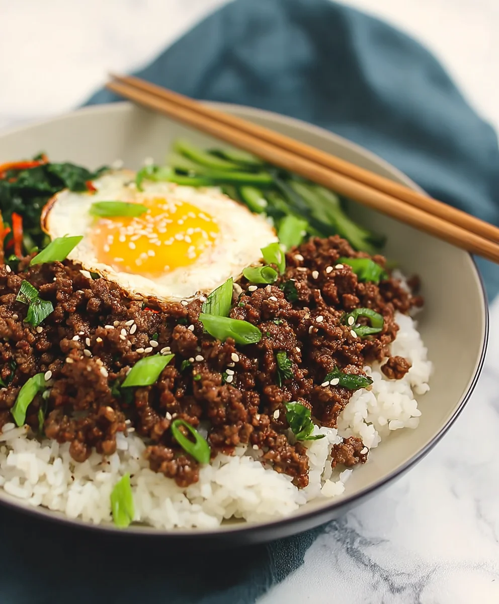 Quick Korean Ground Beef Bowl Easy Recipe