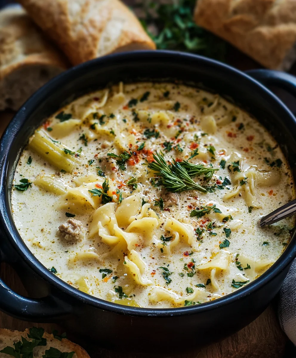White Lasagna Soup-Creamy Comfort In A Bowl