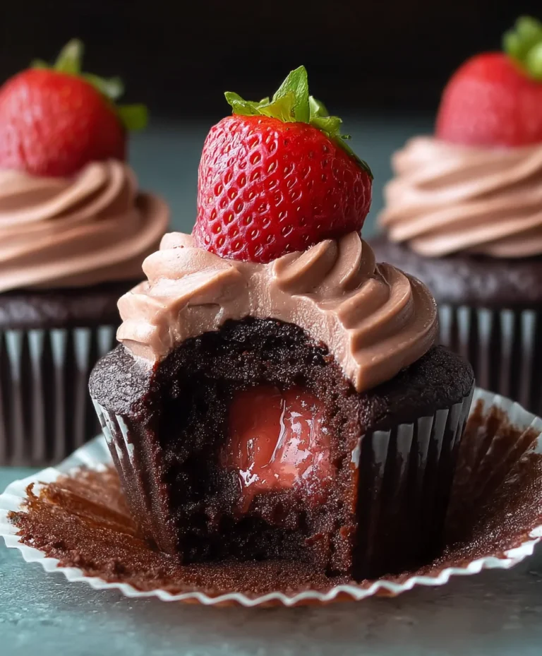 Chocolate Strawberry Cupcakes-Decadent & Delicious Treat