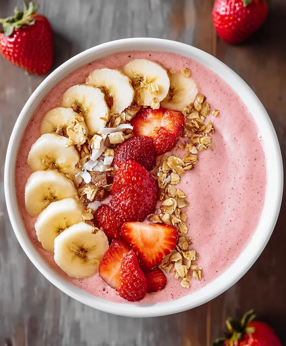 Strawberry Banana Smoothie Bowl - Easy & Delicious Treat