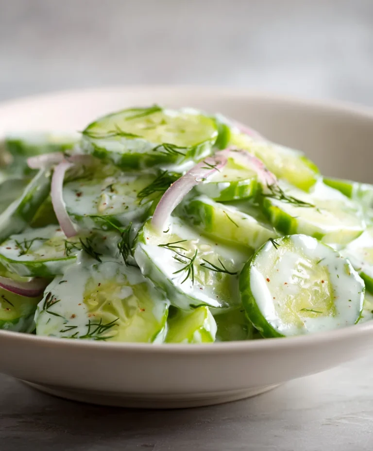 Creamy Cucumber Salad – Easy Refreshing Side