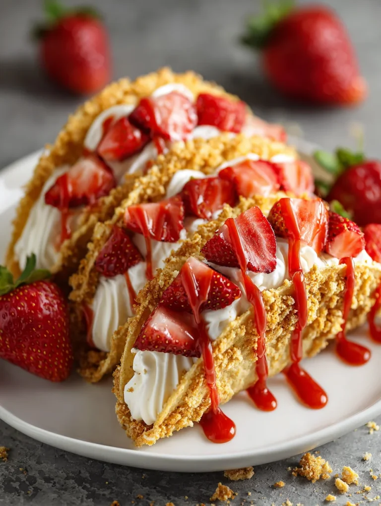 Strawberry Crunch Cheesecake Tacos – Easy Dessert Recipe