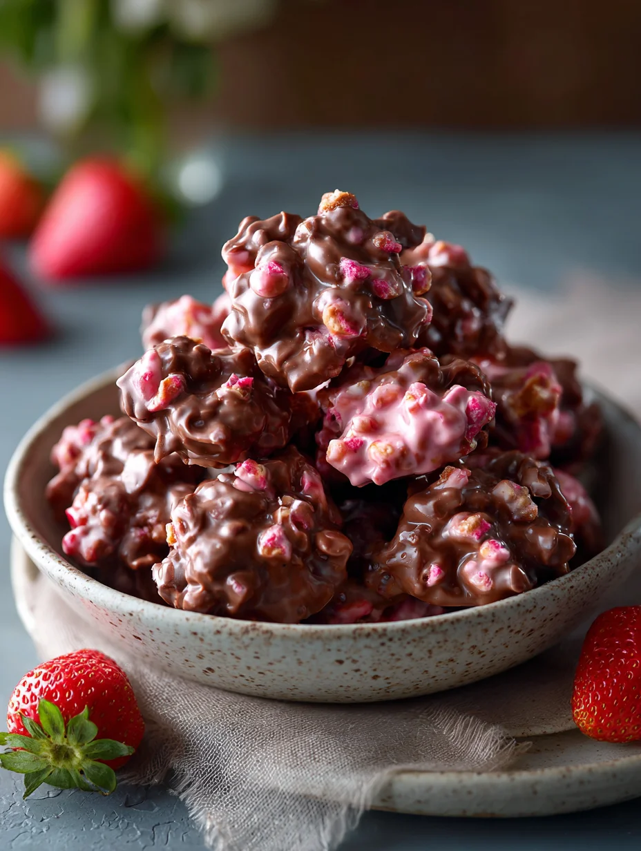 Viral Chocolate Strawberry Yogurt Clusters Easy Recipe