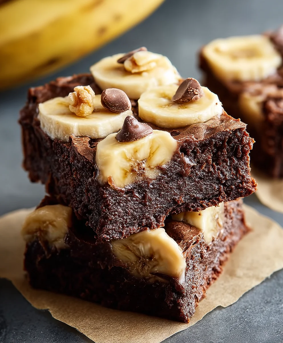 Easy Banana Brownies - Delicious Homemade Treat