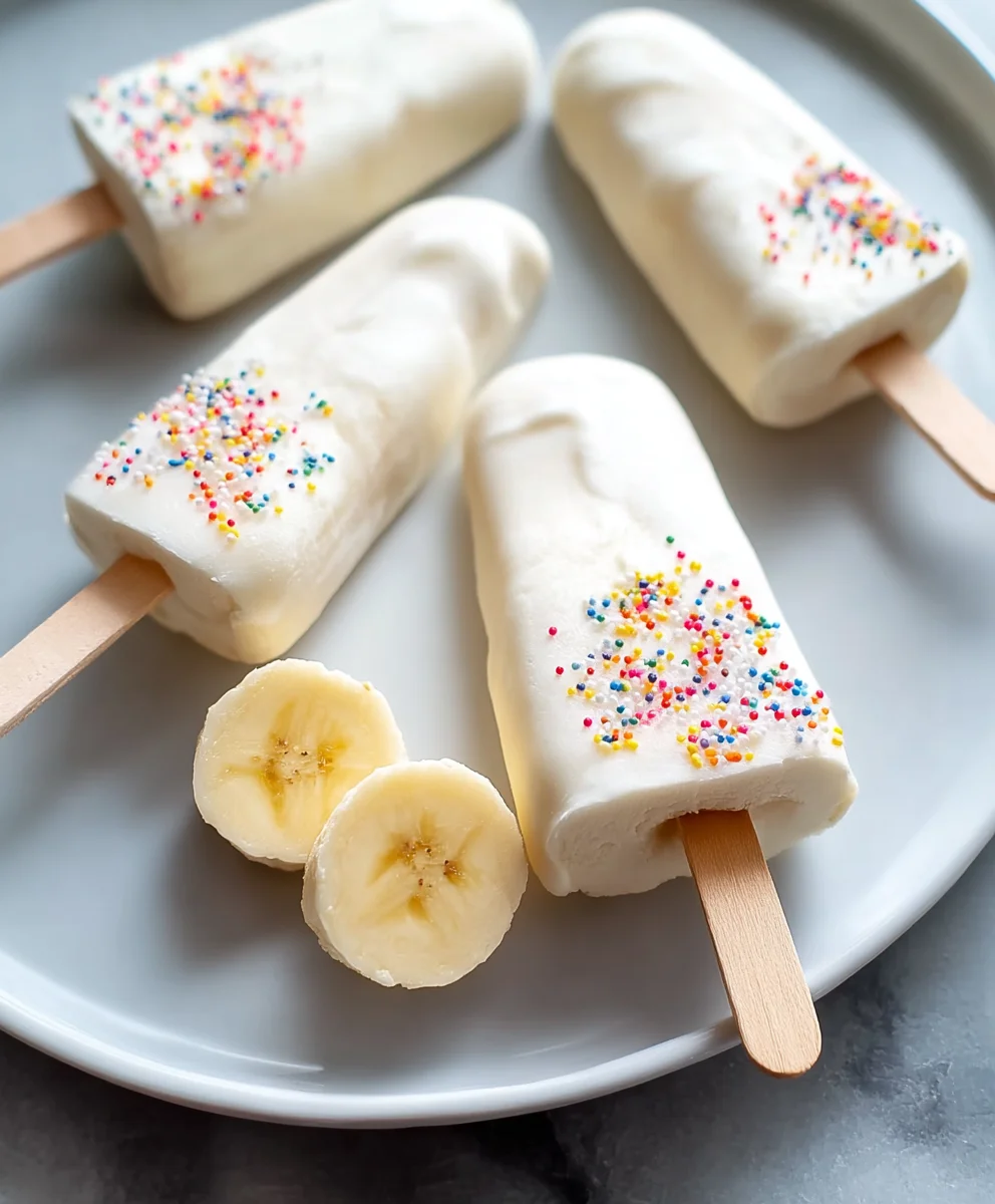 Easy Frozen Banana Yogurt Pops - Healthy Treat