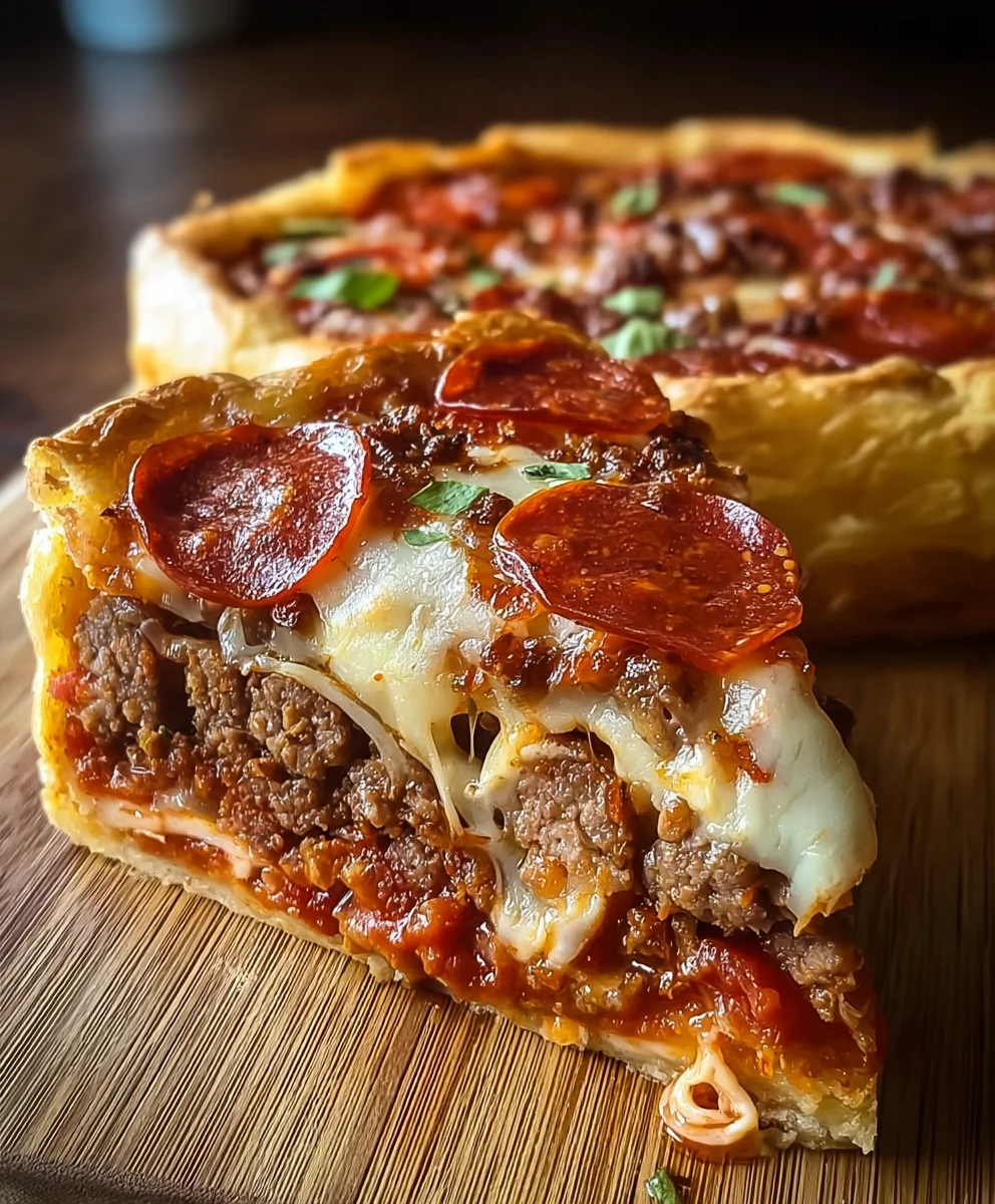 Pizza Burger Pie- Delicious Beef and Cheese Casserole