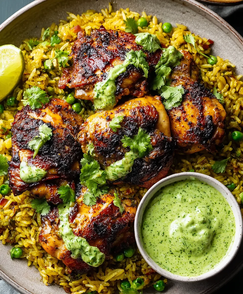 Peruvian Beef and Rice Green Sauce-Flavorful Dish