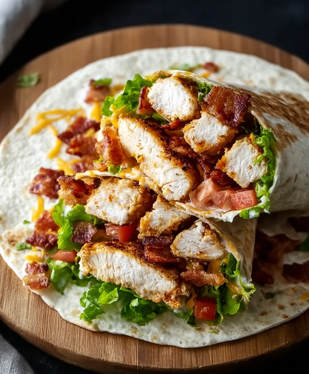 Crispy Chicken Beef Beef Bacon Ranch Wrap Recipe