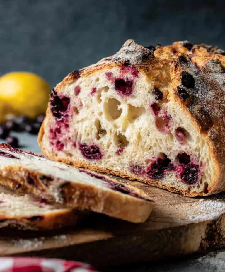 Blueberry Lemon Sourdough Bread Recipe-Fresh & Zesty