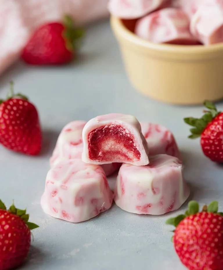 Easy Strawberry Yogurt Bites-Quick & Refreshing Treat