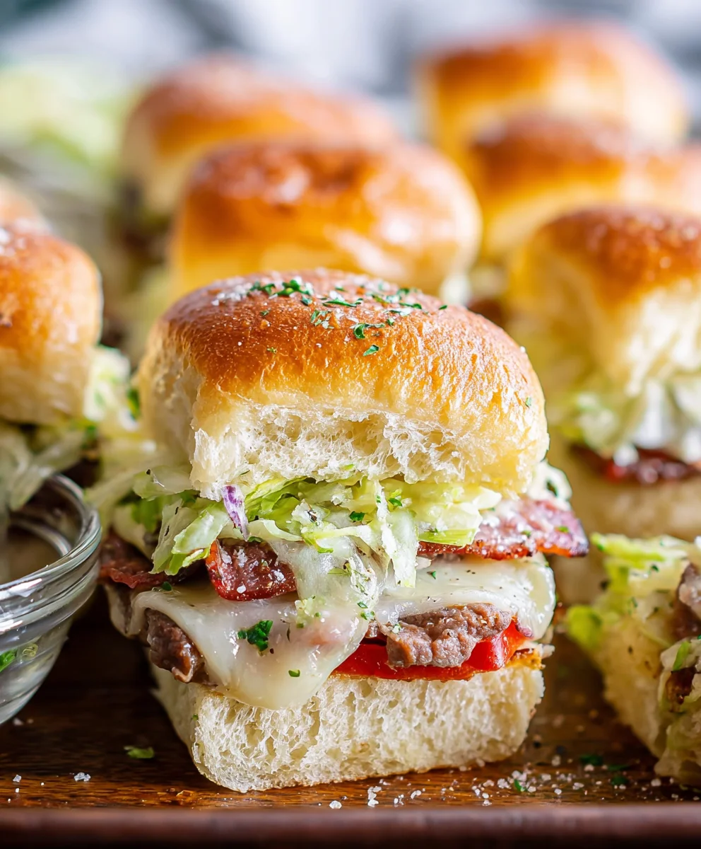 Beef Italian Grinder Sliders- Easy & Delicious